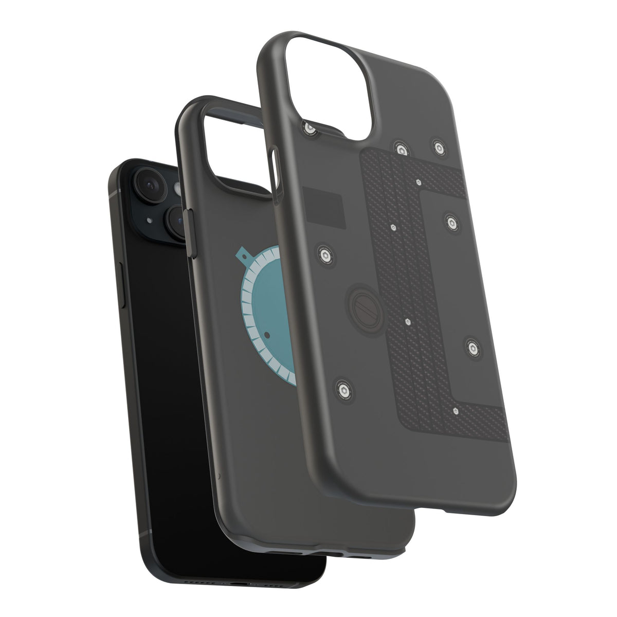 Black K Series Engine Phone Case