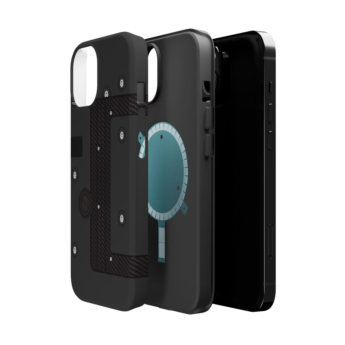 Black K Series Engine Phone Case