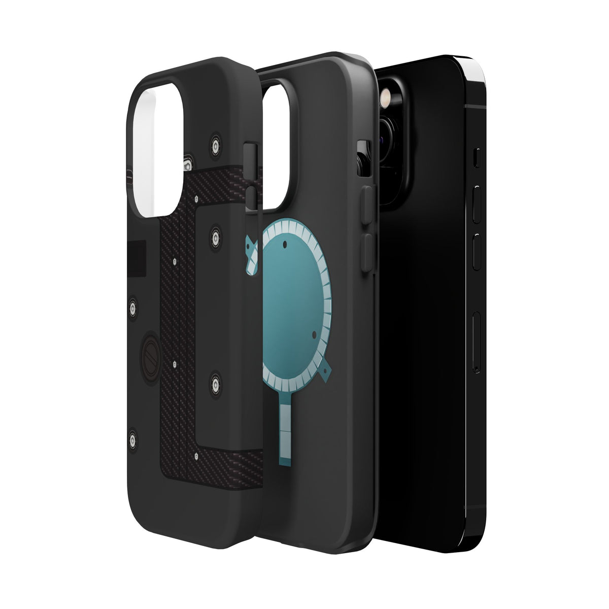 Black K Series Engine Phone Case