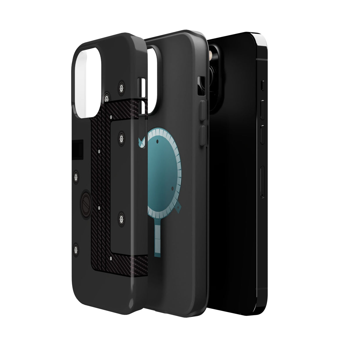Black K Series Engine Phone Case