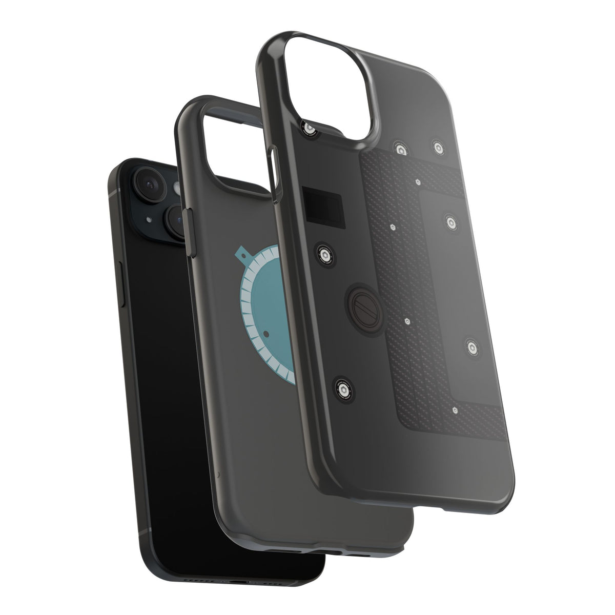 Black K Series Engine Phone Case