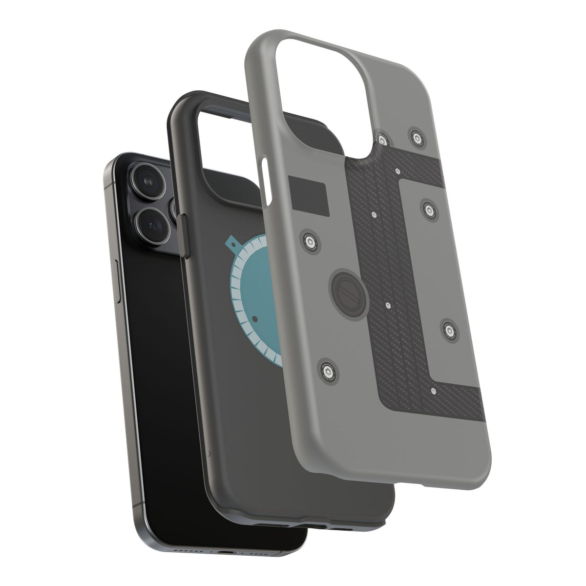 Gray K Series Engine Phone Case