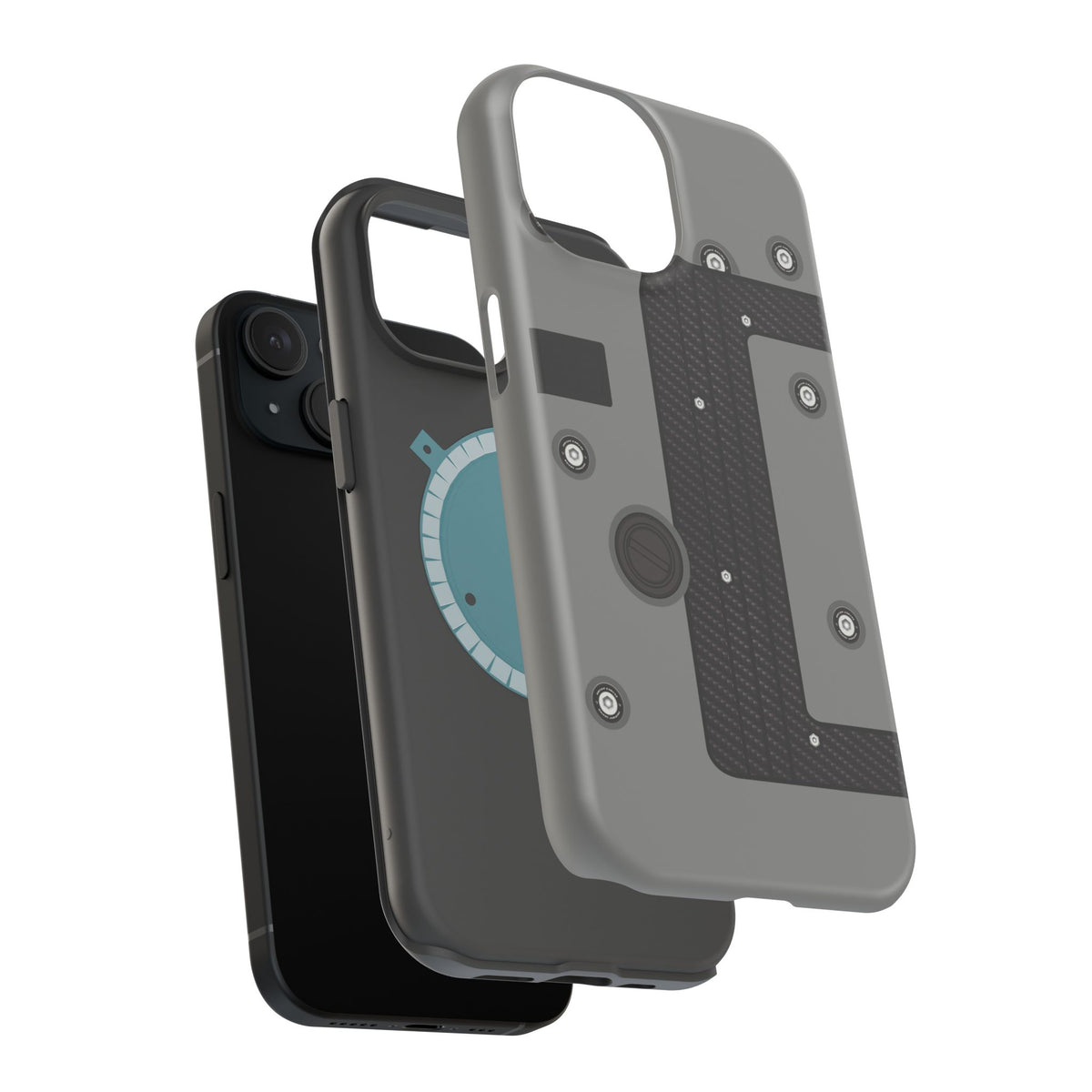 Gray K Series Engine Phone Case
