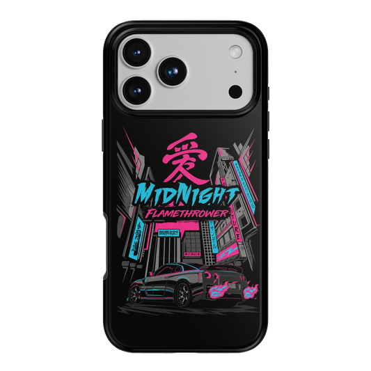 Nissan GTR Midnight Flamethrower Phone Case