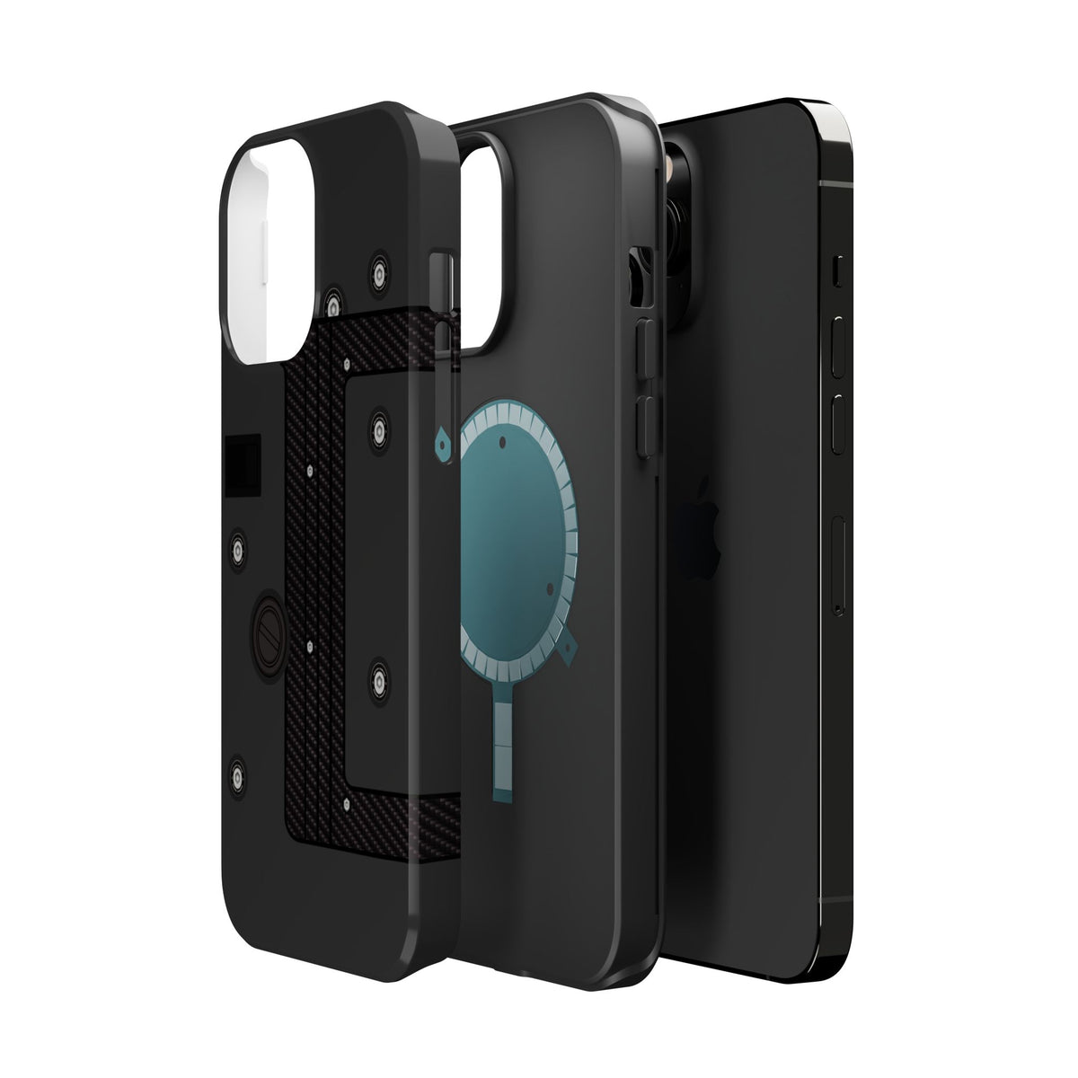 Black K Series Engine Phone Case