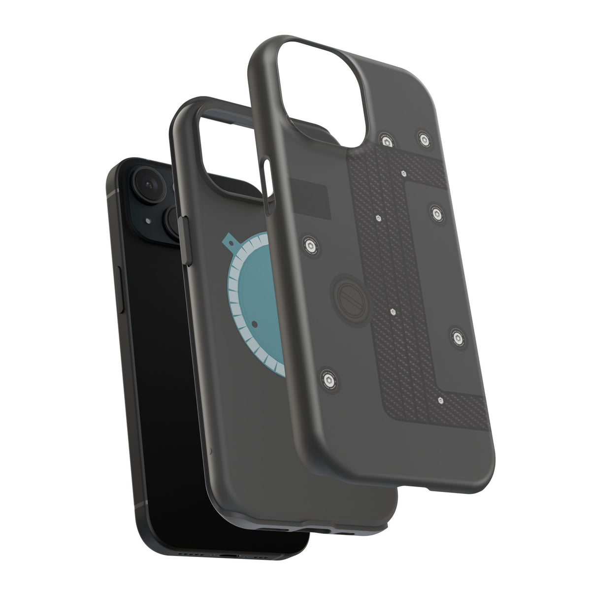 Black K Series Engine Phone Case