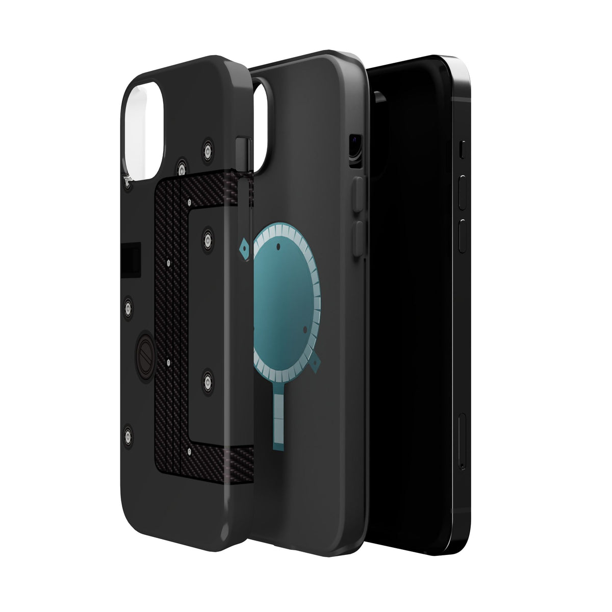 Black K Series Engine Phone Case