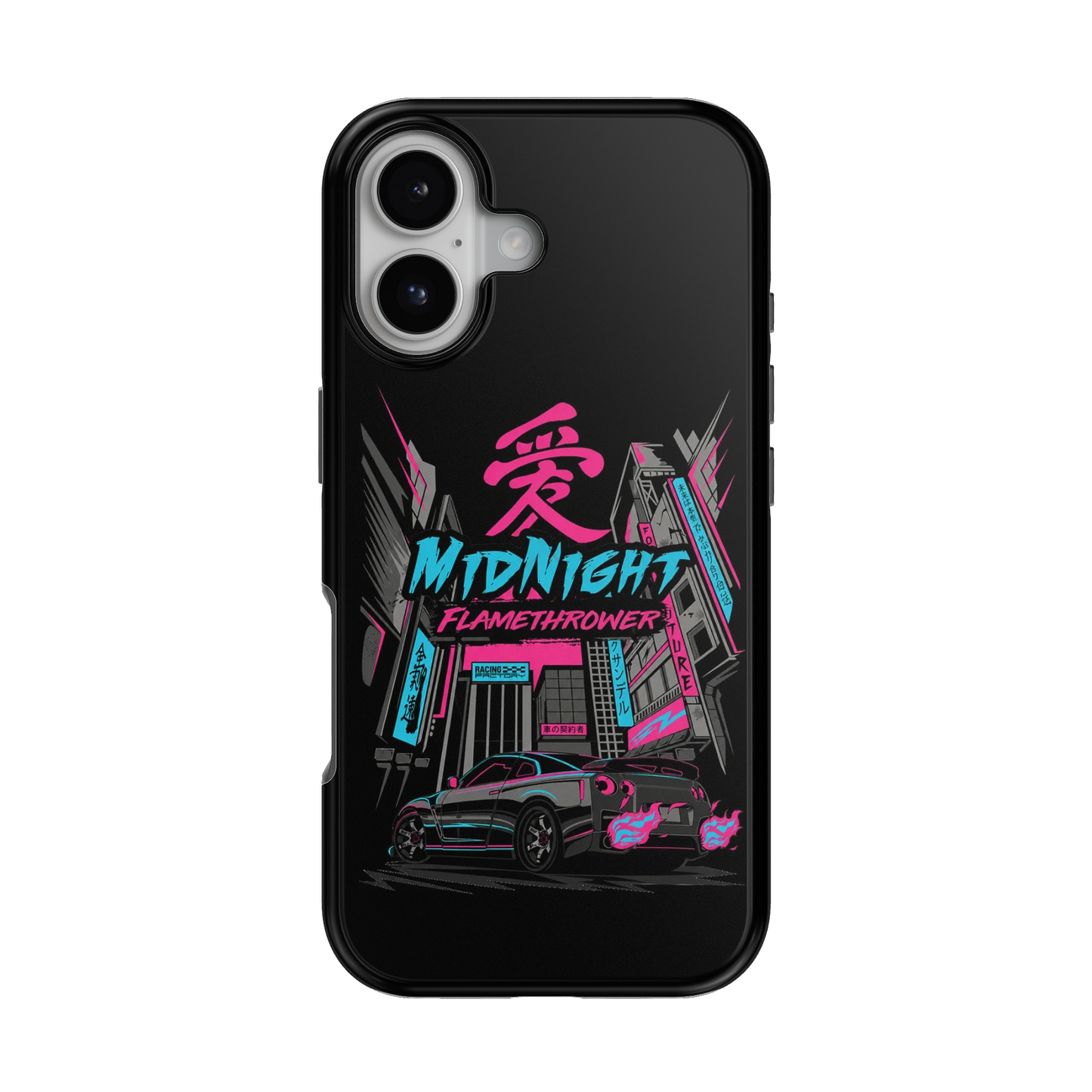 Nissan GTR Midnight Flamethrower Phone Case