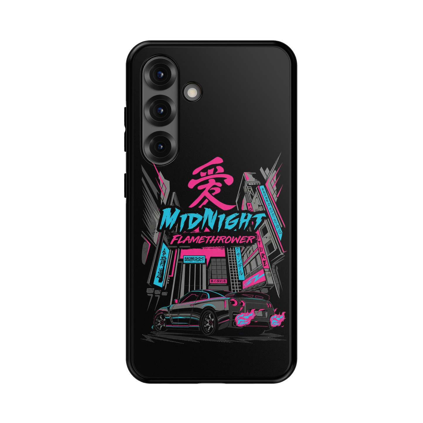 Nissan GTR Midnight Flamethrower Phone Case